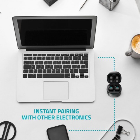 LAMAX Dots2 Touch Black TWS Érintőgombos vezeték nélküli fülhallgató fekete